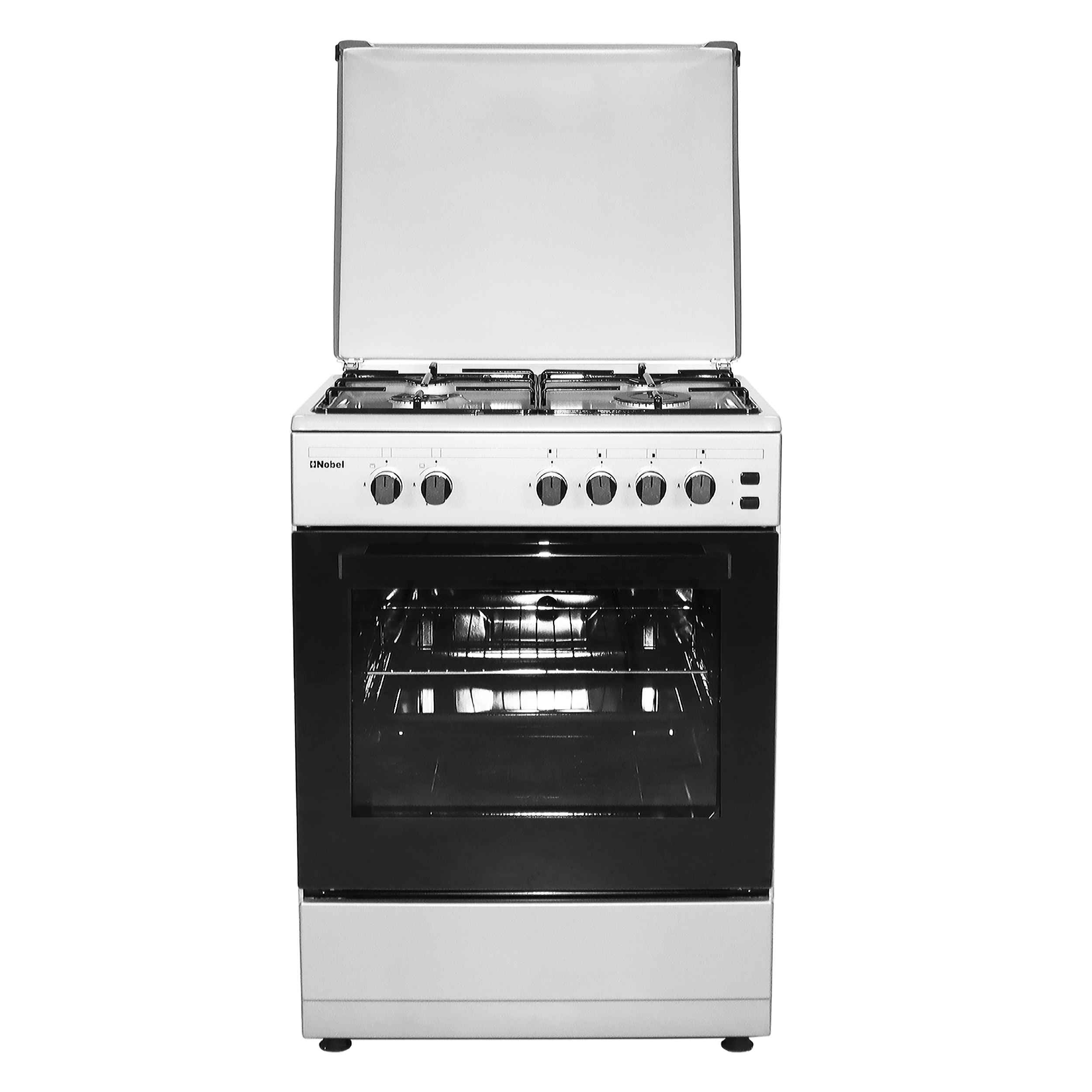 Nobel Gas Cooker Silver 60X55 Cm 4 Gas Burners Ffd Gas Oven Turkey NGC6600 (Basic Installation Included)