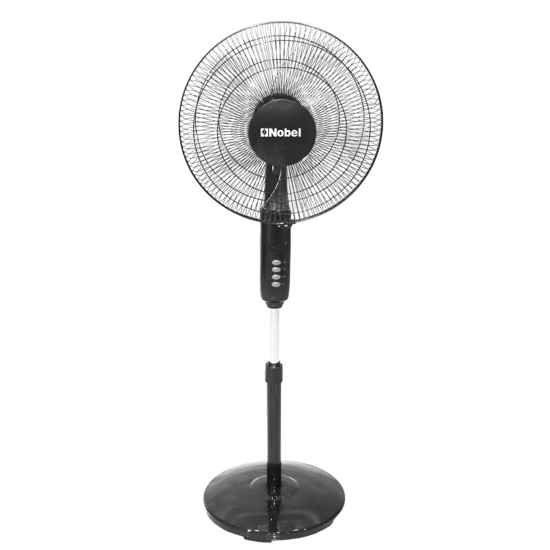 Nobel Stand Fan Black "16"" Stand Fan" 1200Rpm 3 Speed 5 Blades Remote Control NF150