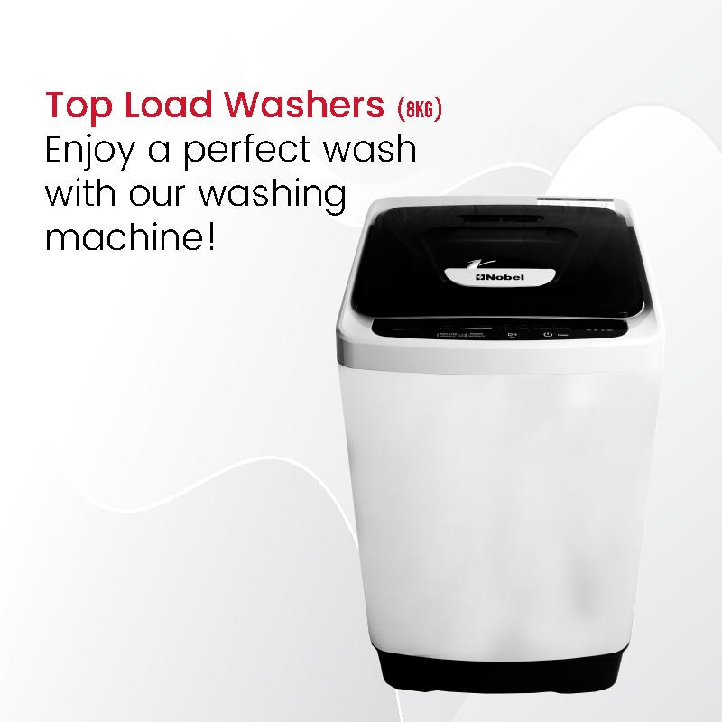 Nobel Top Load Washers Gray 4.5 Kgs Fully Automatic NWM550RH (Basic Installation Included)