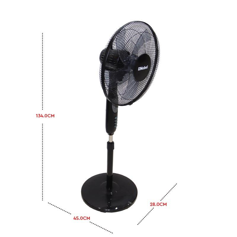 Nobel Stand Fan Black "16"" Fan Blade" 3 Blades NF140