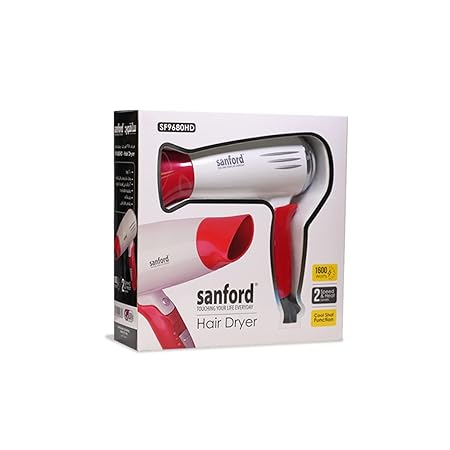 Sanford Hair Dryer 1600 Watts With 2 Heat levels - SF9680HD