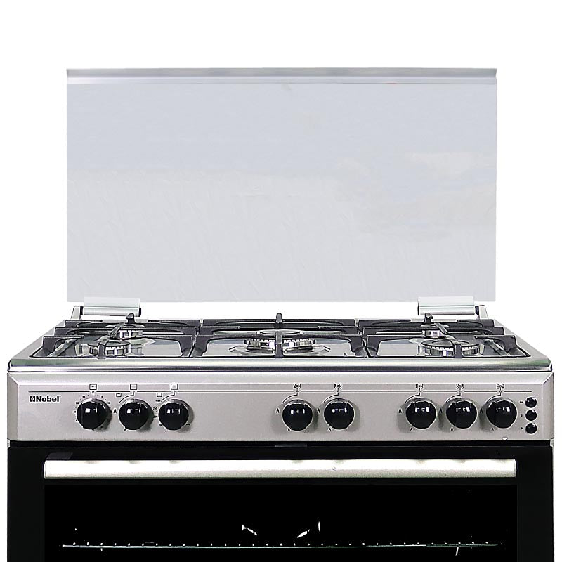 Nobel Gas Cooker Stainless Steel 90X60 5 Gas Burners Ffd Gas Oven Turkey NGC9699 (Basic Installation Included)