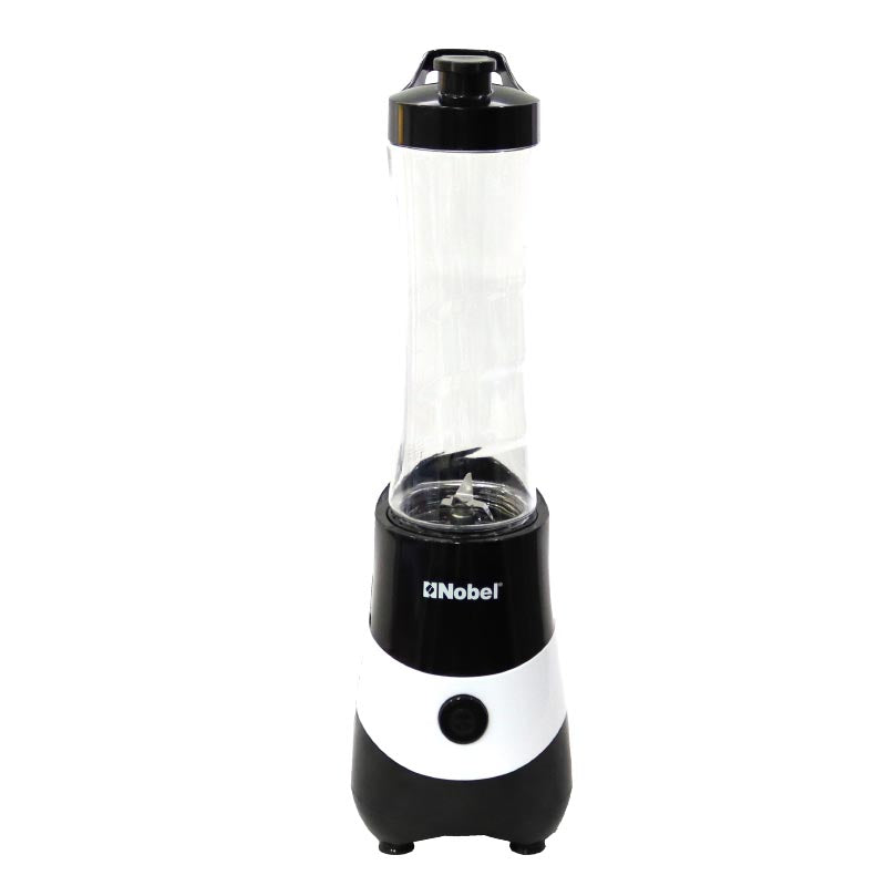 Nobel Table Top Blender Black 600+300 Ml Push Button Control Plastic Body Stainless Steel Blade Over Heat Protection NB600