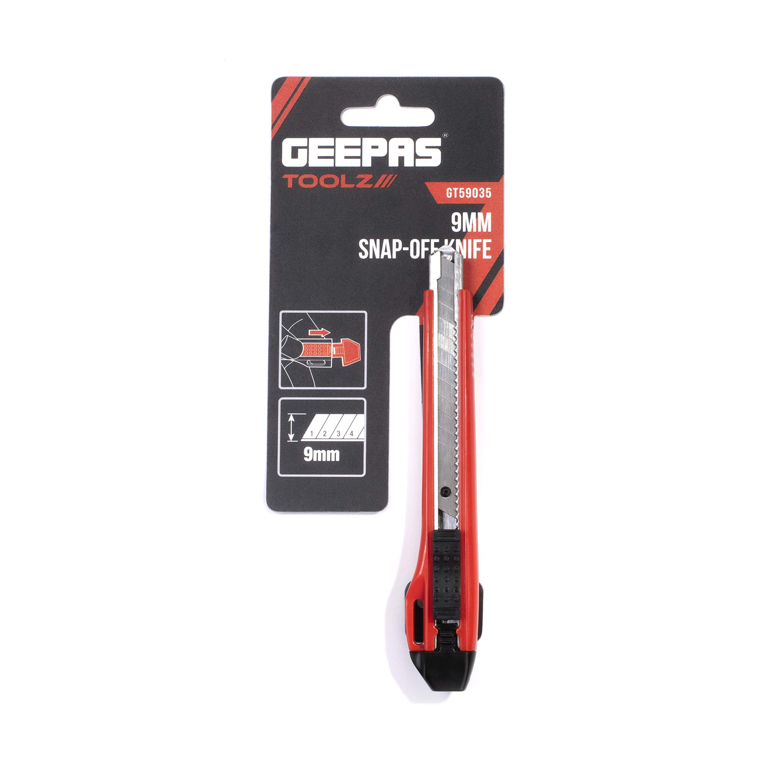 Geepas 9 Mm Snap Off Knife 1X36 Gt59035