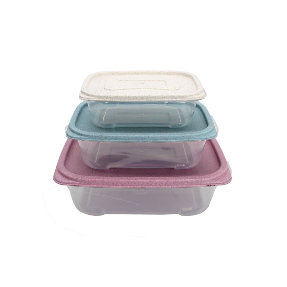 Plastic Food Container"Huihai"(item no.:215-5415-3pcs/set)(1.0ltr.)