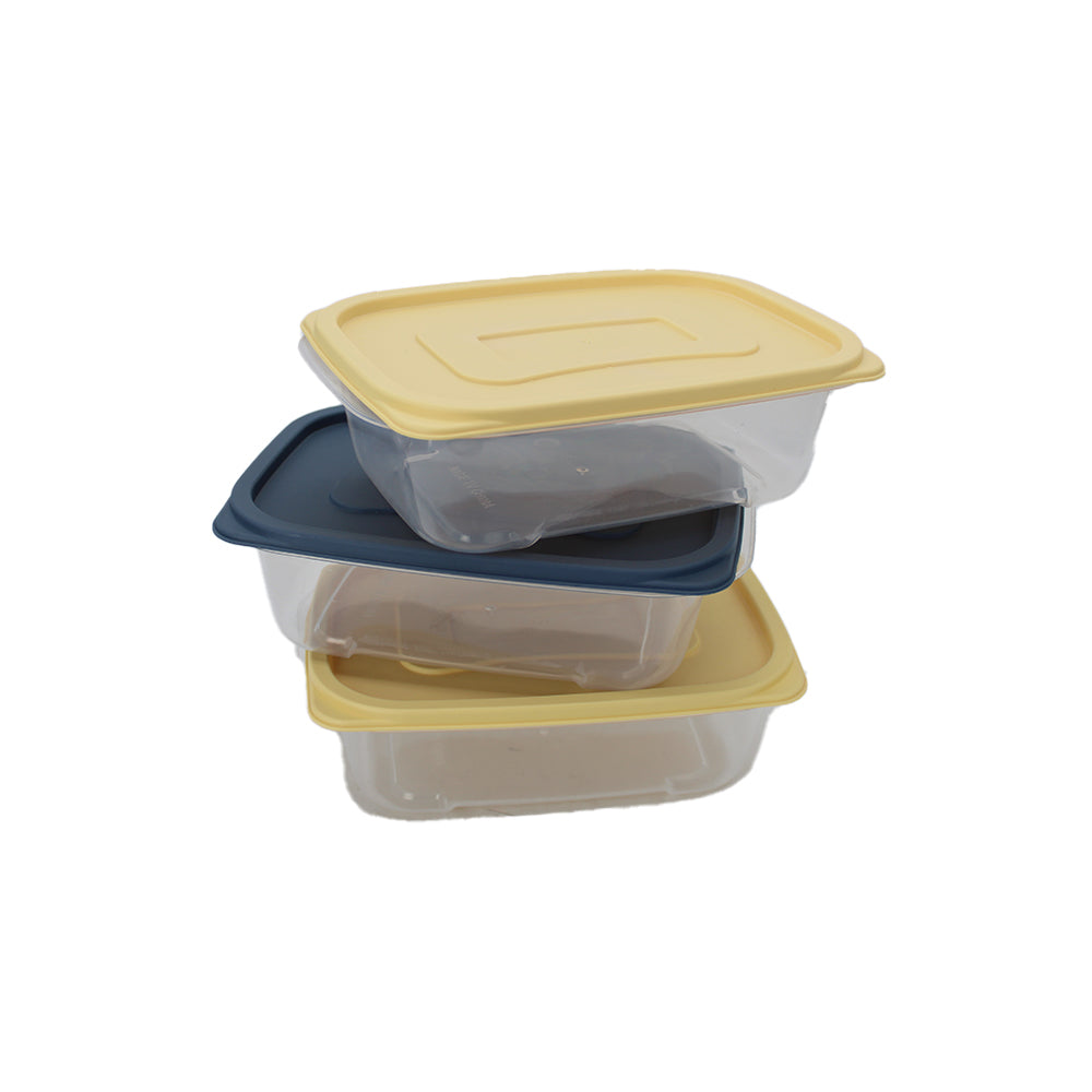 Platic Food Container"Huihai"(item no.:215-6618-3pcs/set)(1.0ltr.)